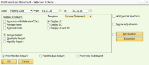 SAP Business One - Profit & Loss (ví dụ minh họa) SAP Business One - Profit & Loss